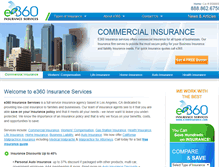 Tablet Screenshot of e360insurance.com